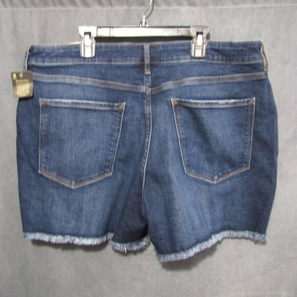 ana Mid Rise Shortie Shorts Size 16 Blue Denim 3.5 In Inseam Cut Off New Tag - Picture 2 of 10